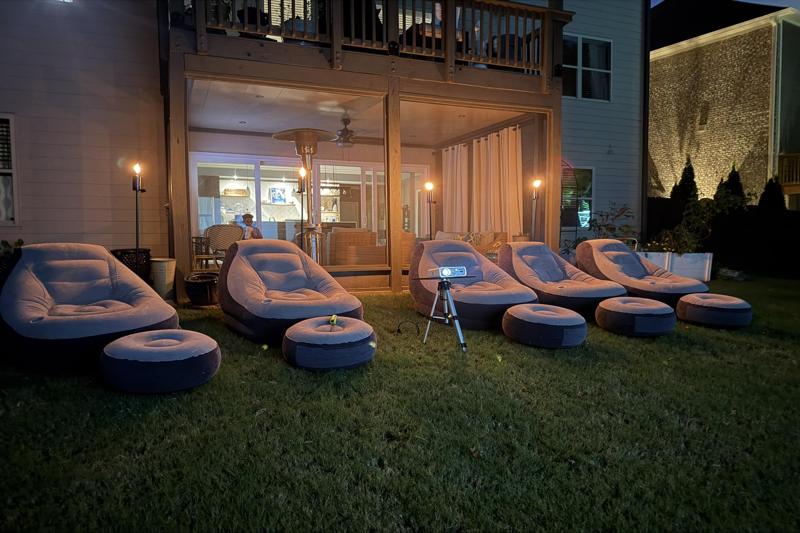 Backyard movie night