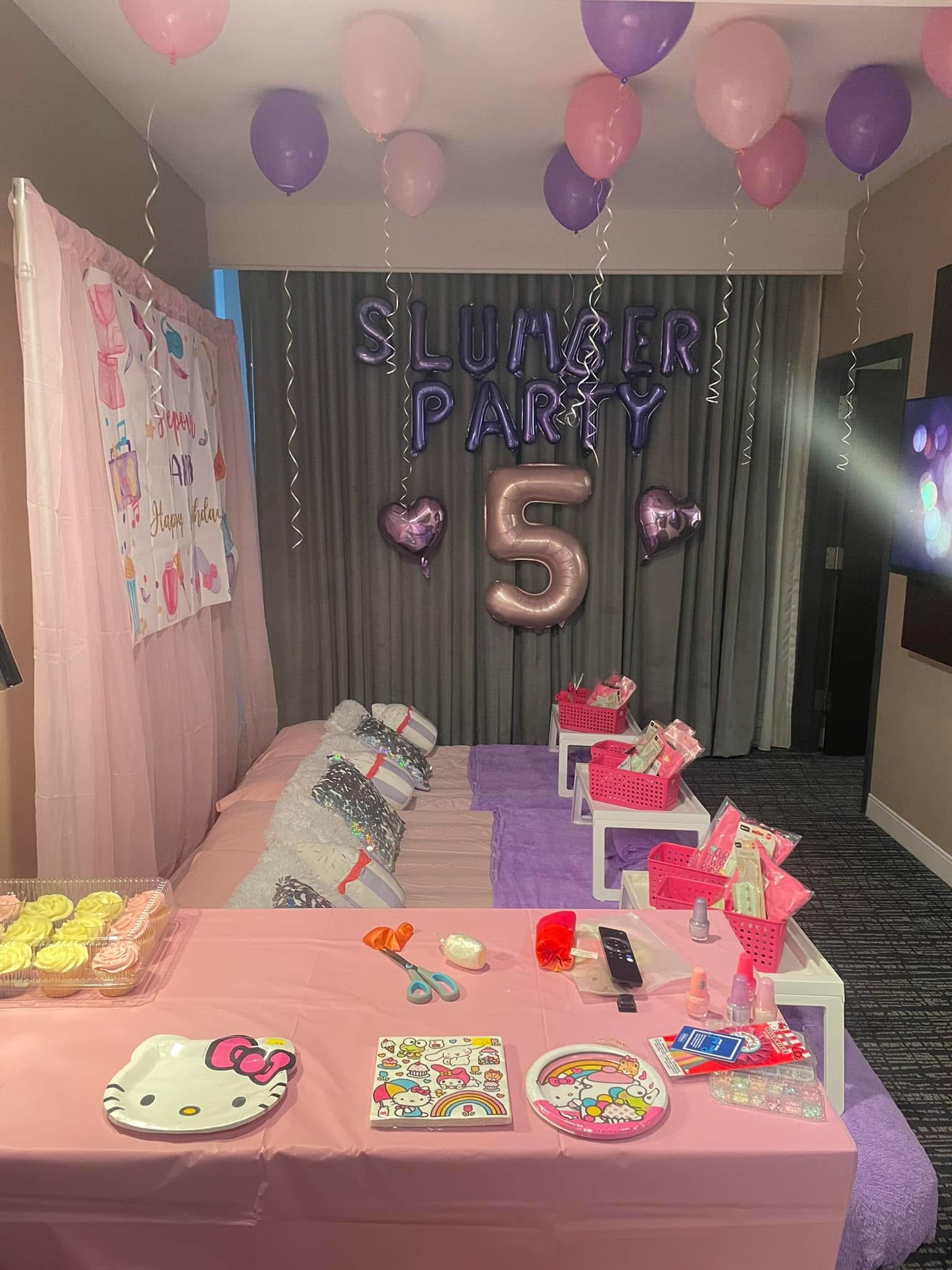 Whimsical teepee sleepover setup IMG 3560